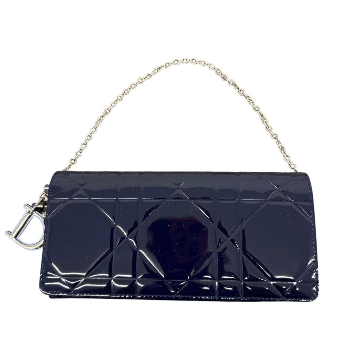 Patent leather clutch bag