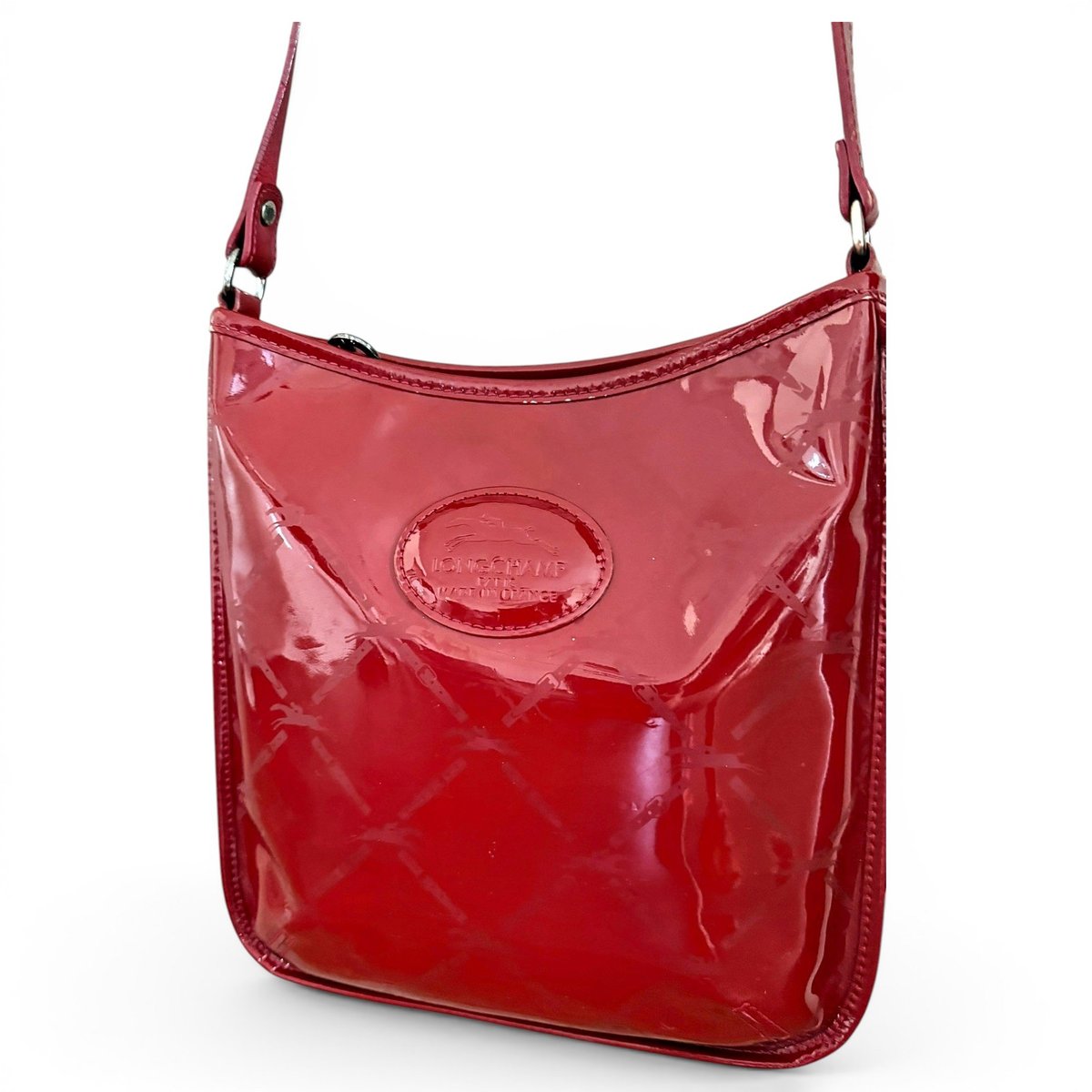 Patent leather crossbody bag