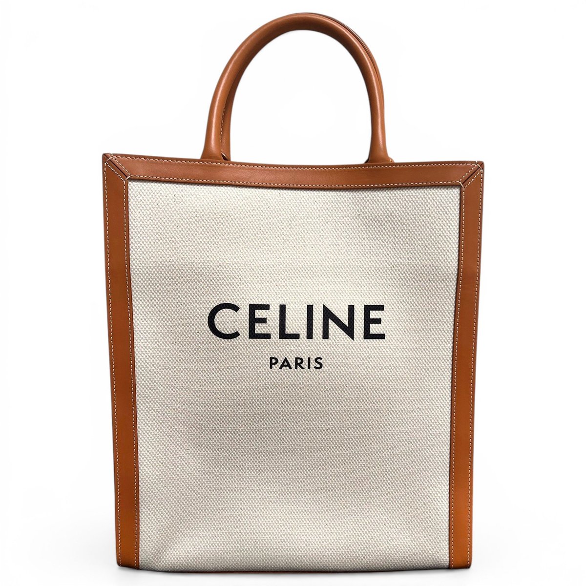 Cabas Vertical leather tote