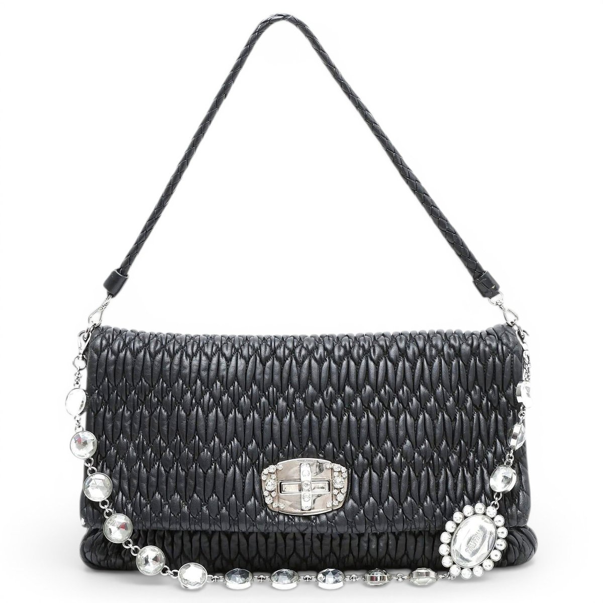 Matelassé leather handbag
