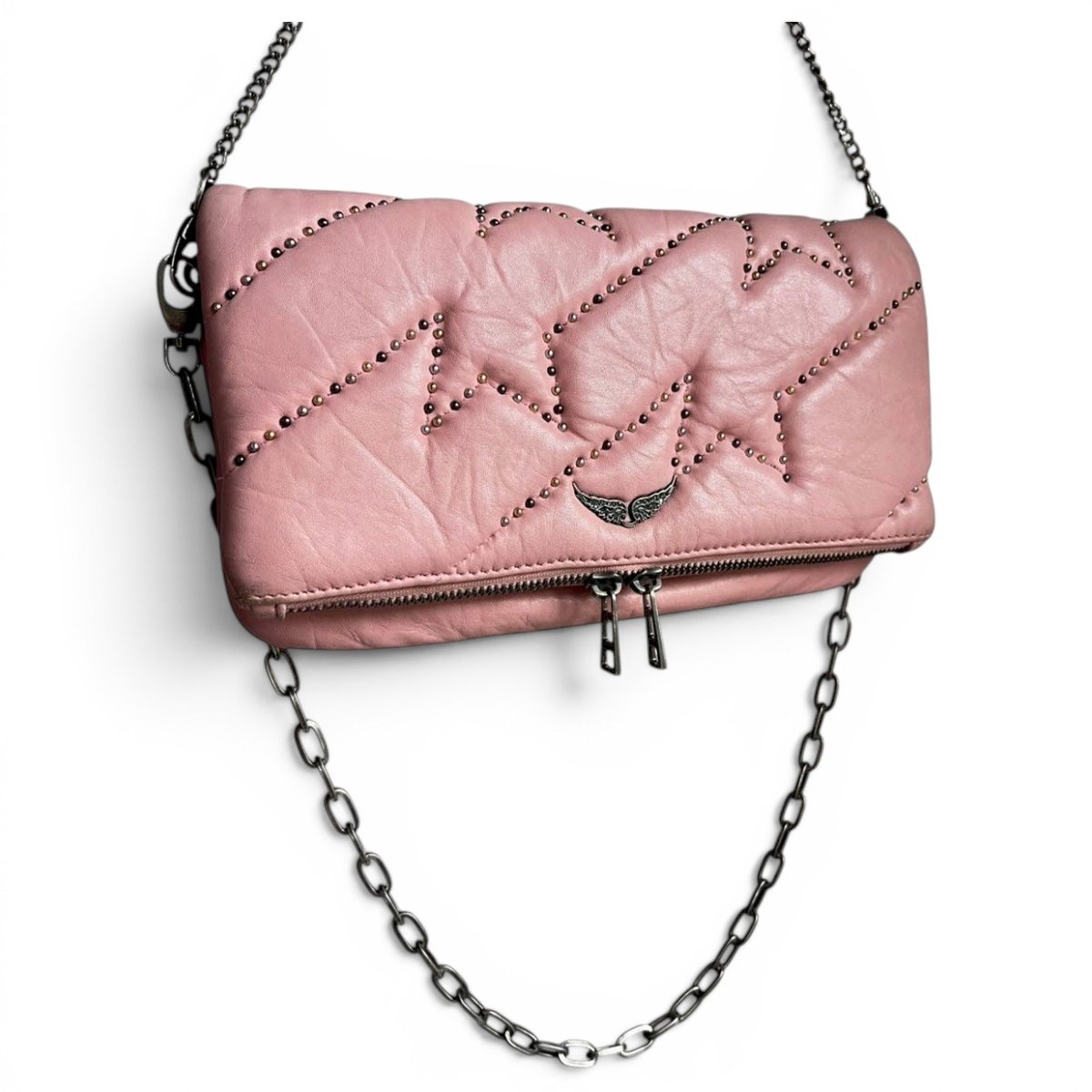 Rock leather crossbody bag