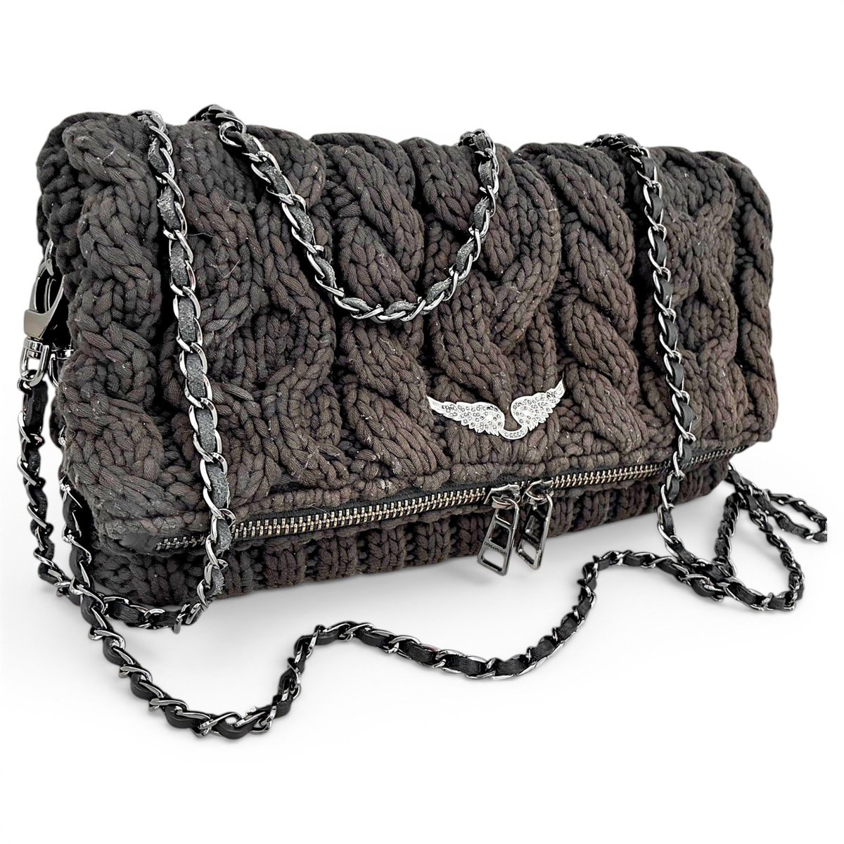 Rock wool crossbody bag