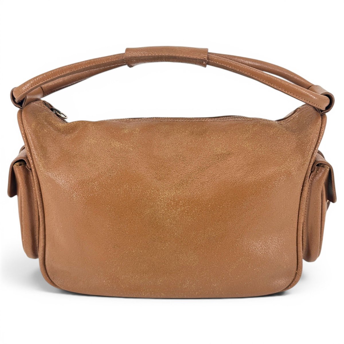 Pocket leather handbag