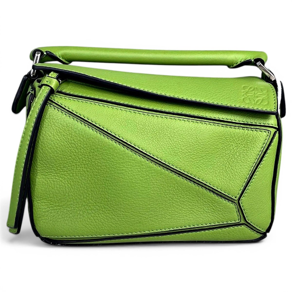 Puzzle leather handbag