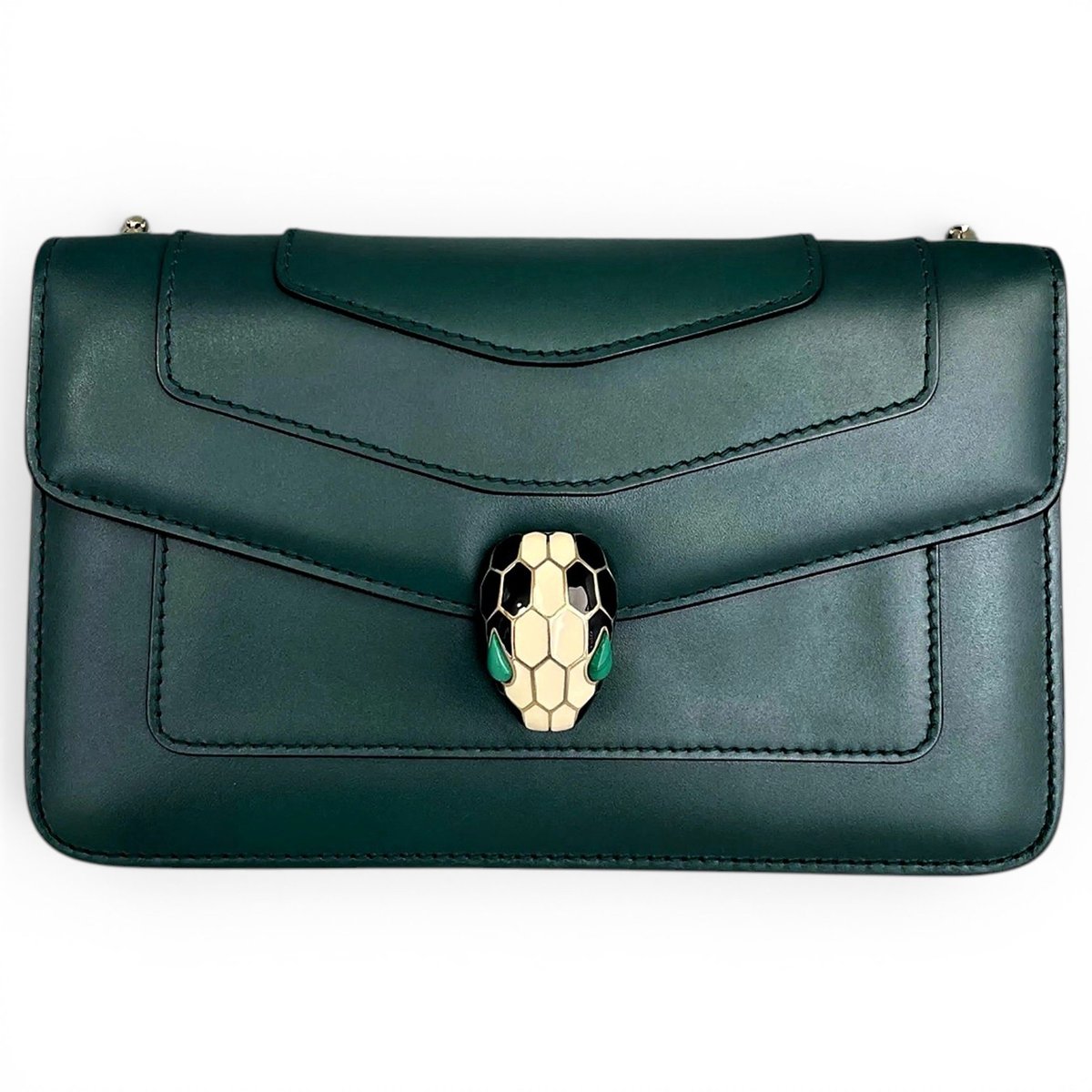 Serpenti leather handbag