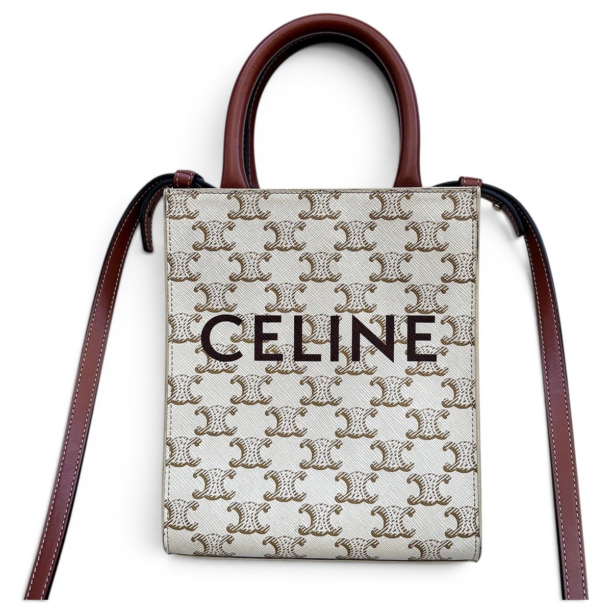 Cabas Vertical leather tote