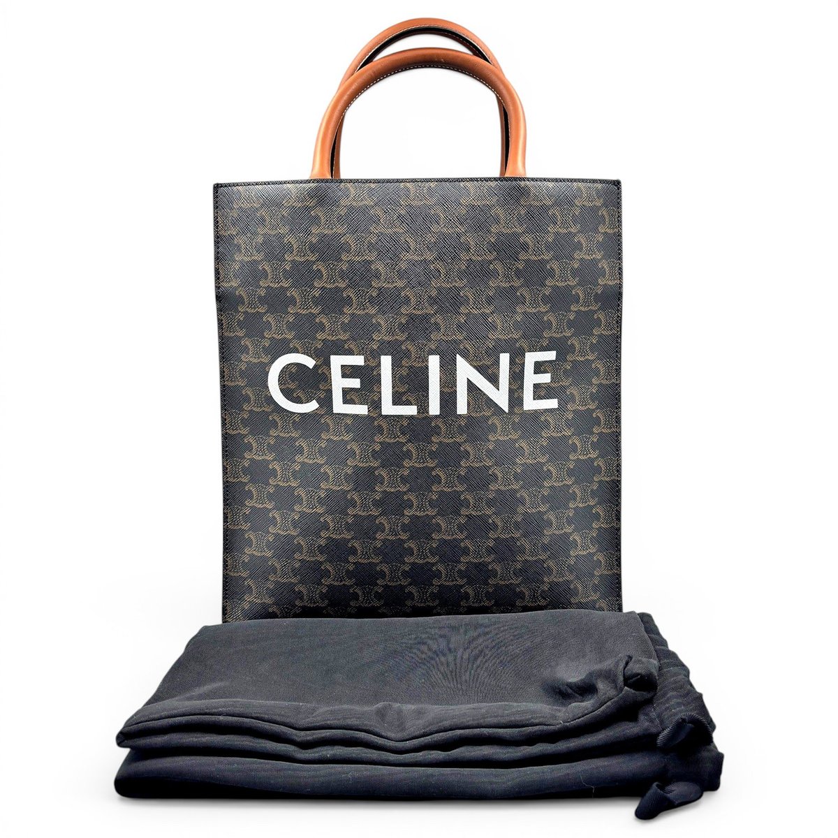 Cabas Vertical leather tote