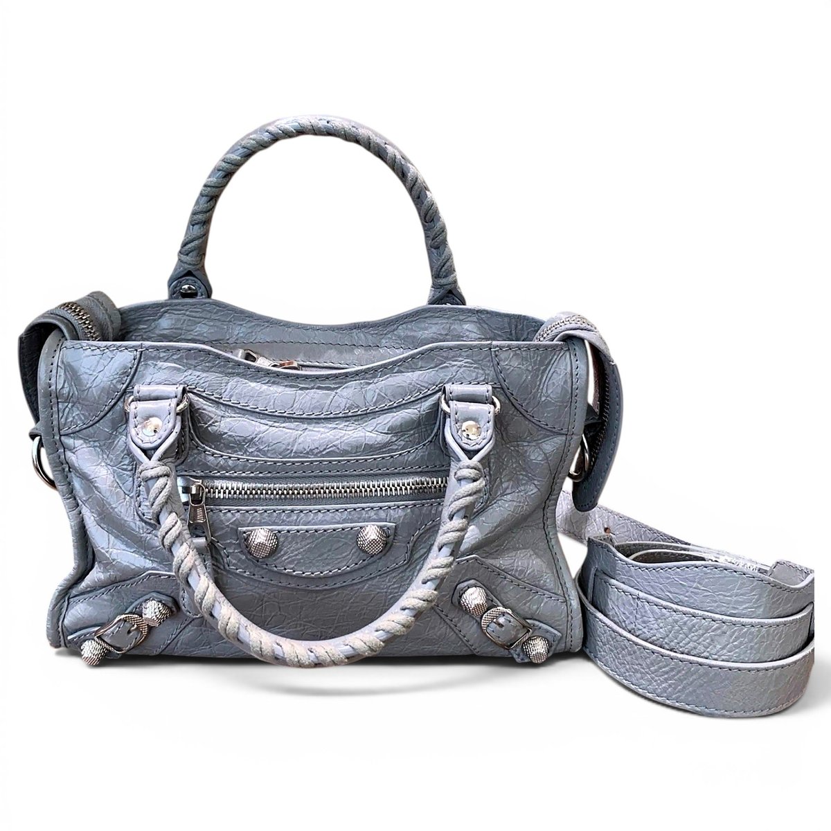 City leather handbag