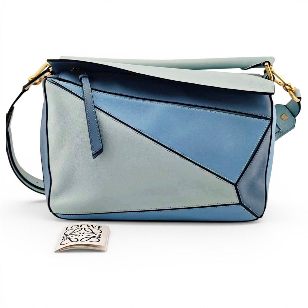 Puzzle leather handbag
