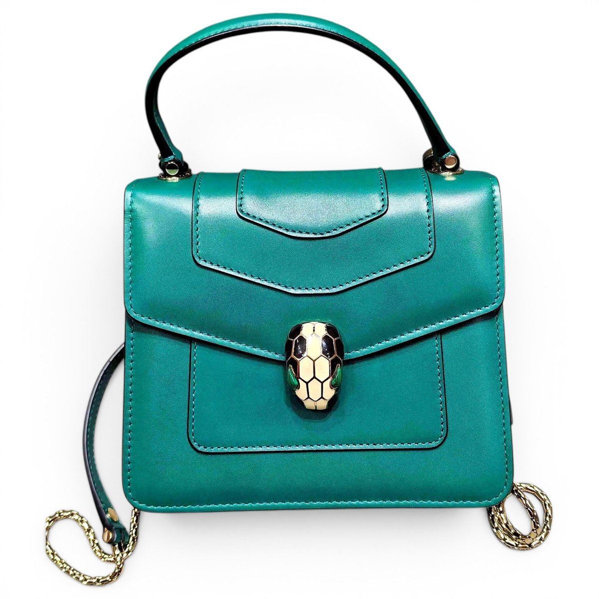 Serpenti leather handbag