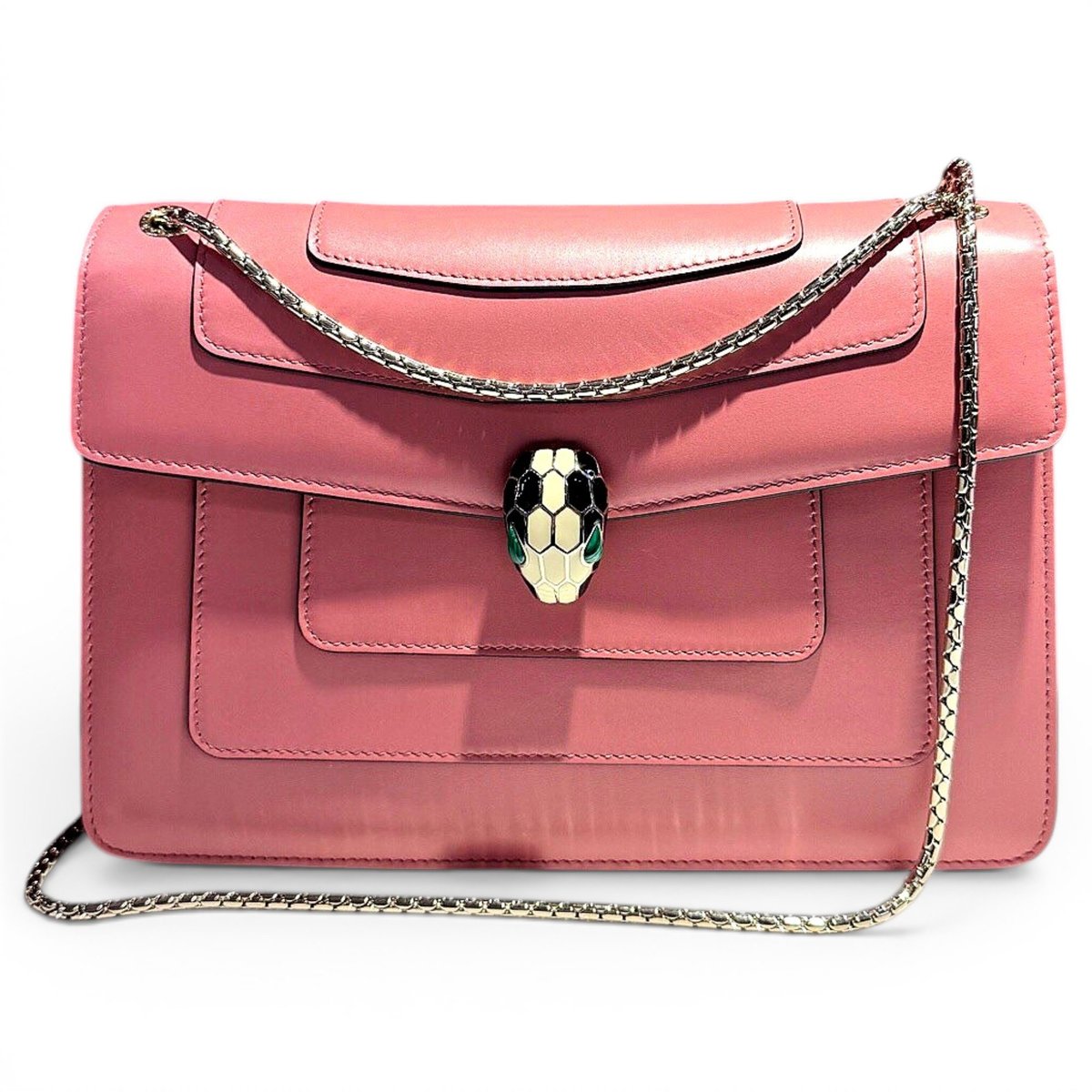 Serpenti leather handbag