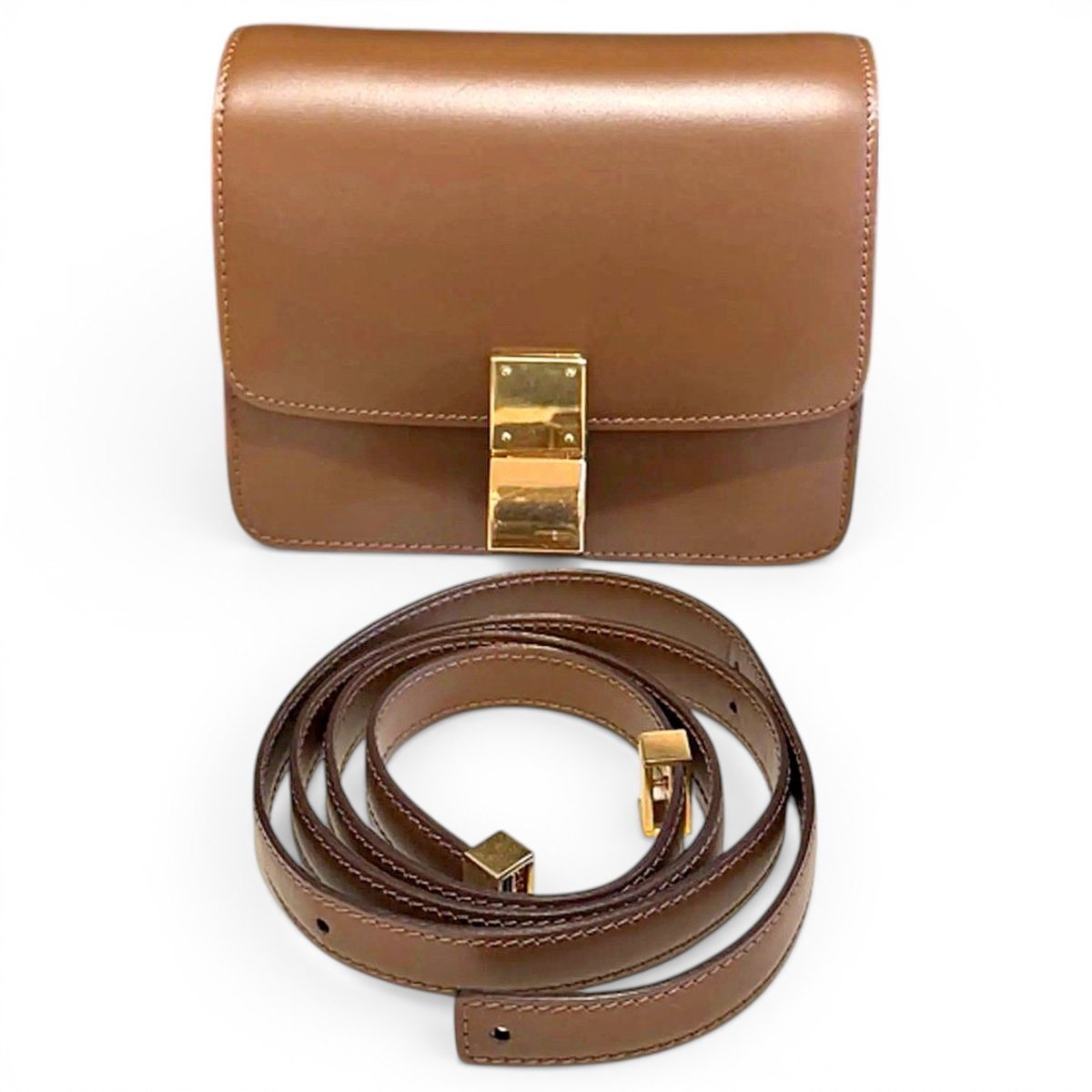 Classic leather crossbody bag