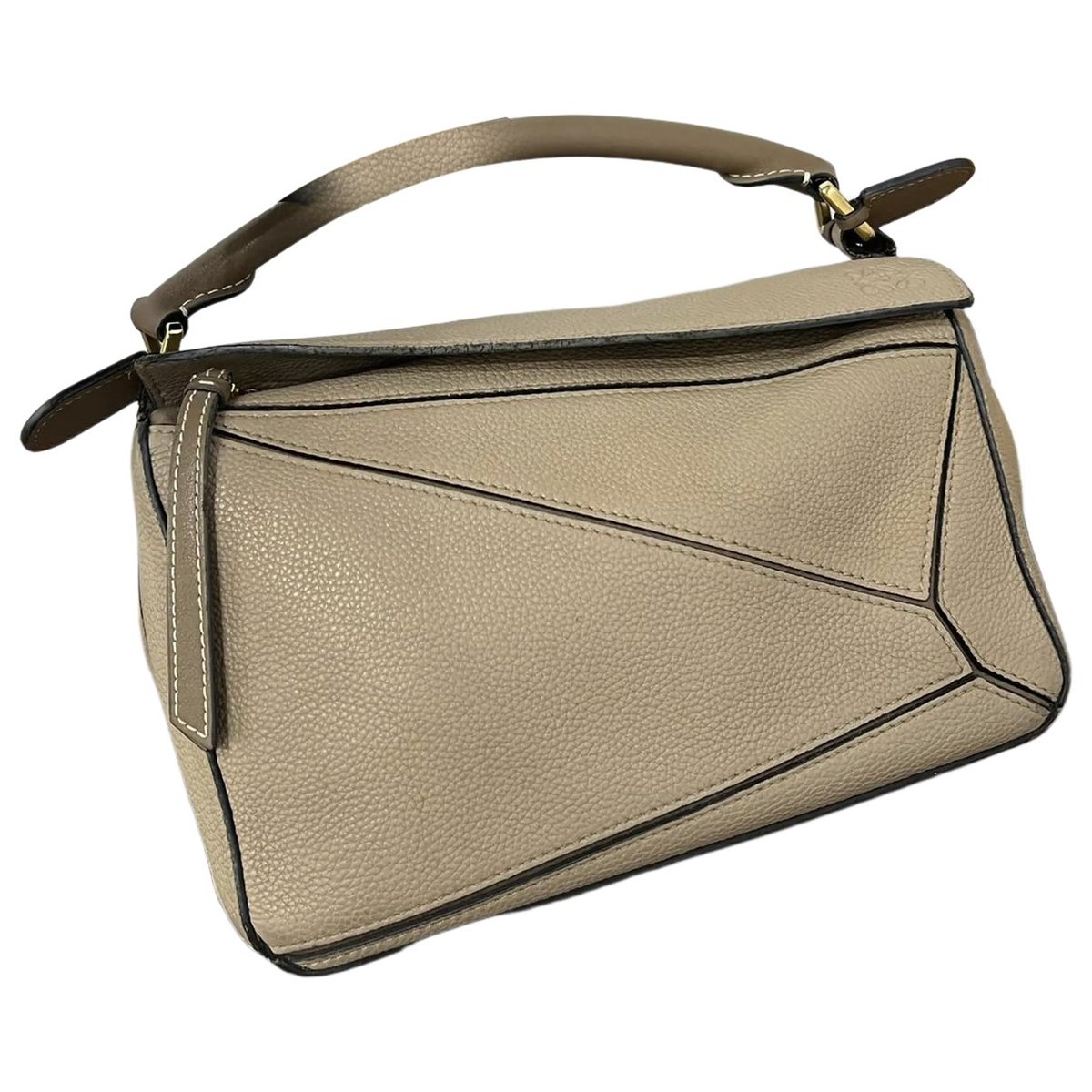 Puzzle leather handbag
