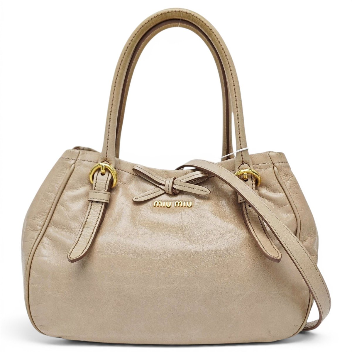 Bow bag leather handbag