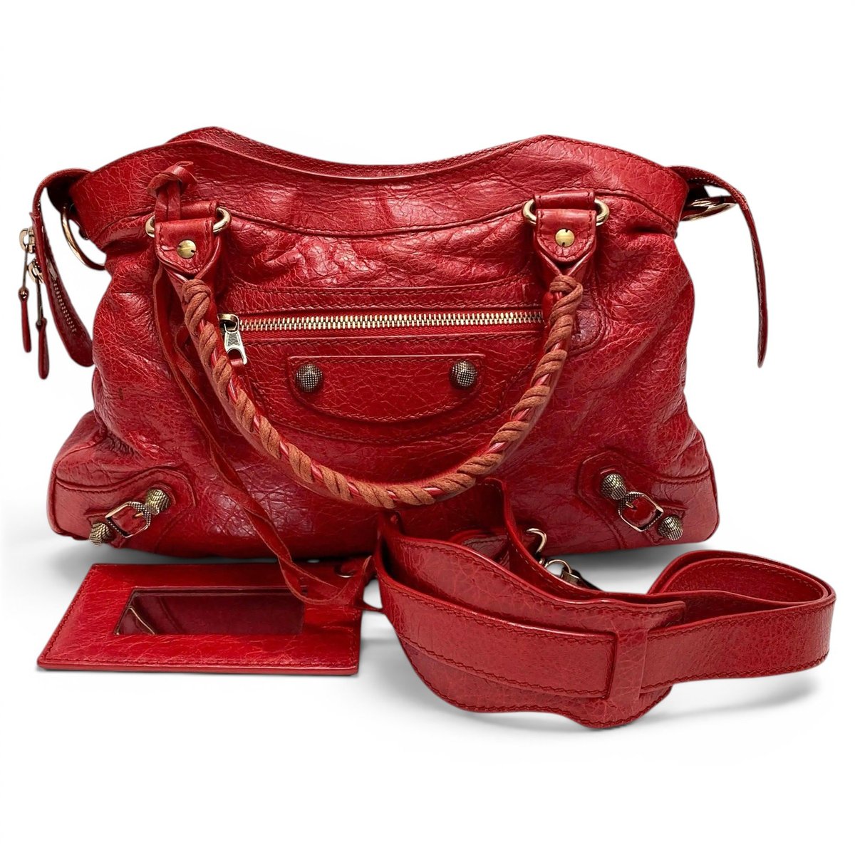 City leather handbag