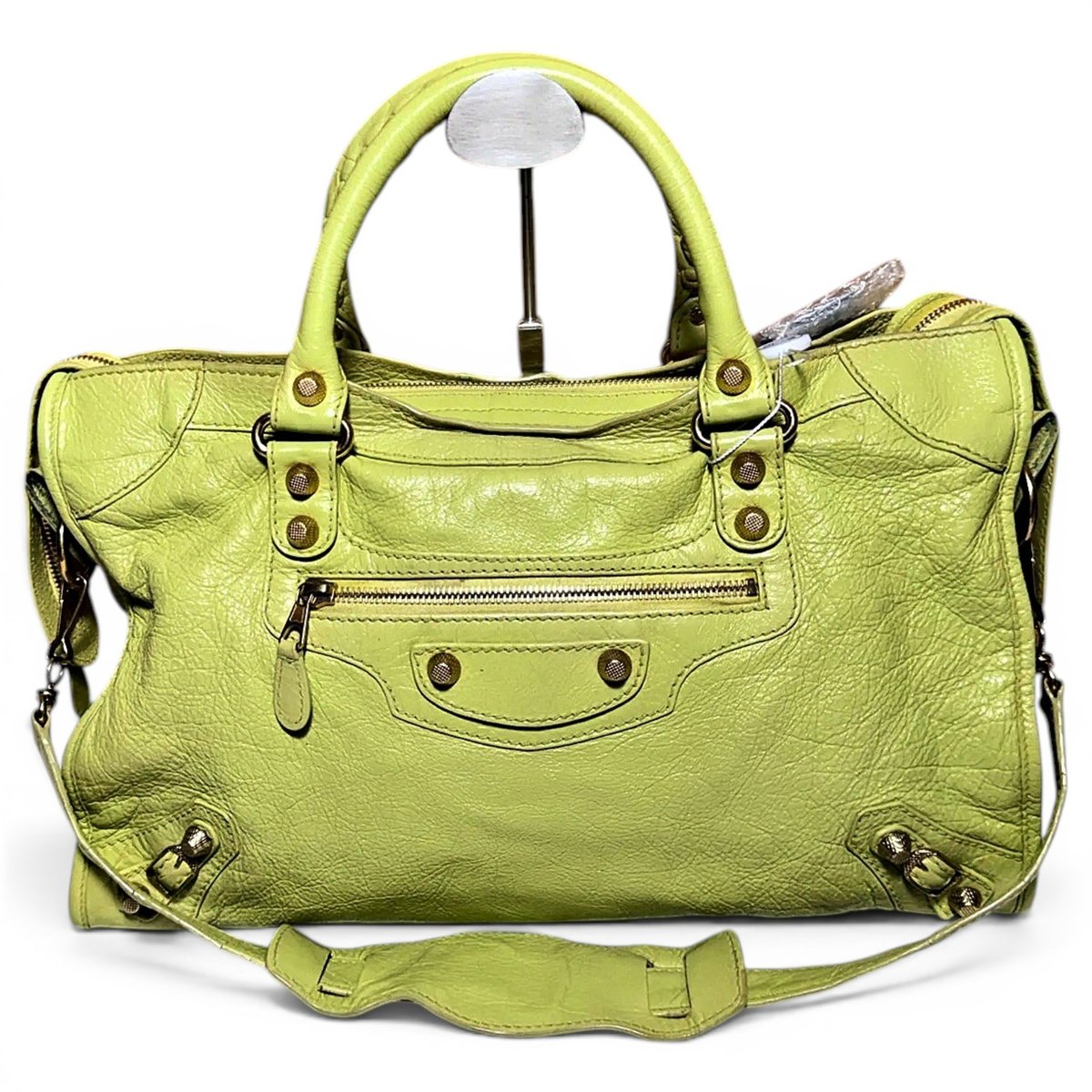 City leather handbag