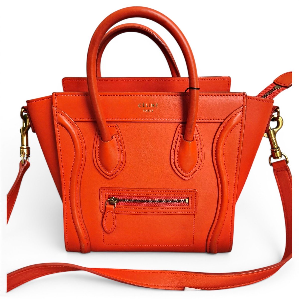 Nano Luggage leather crossbody bag