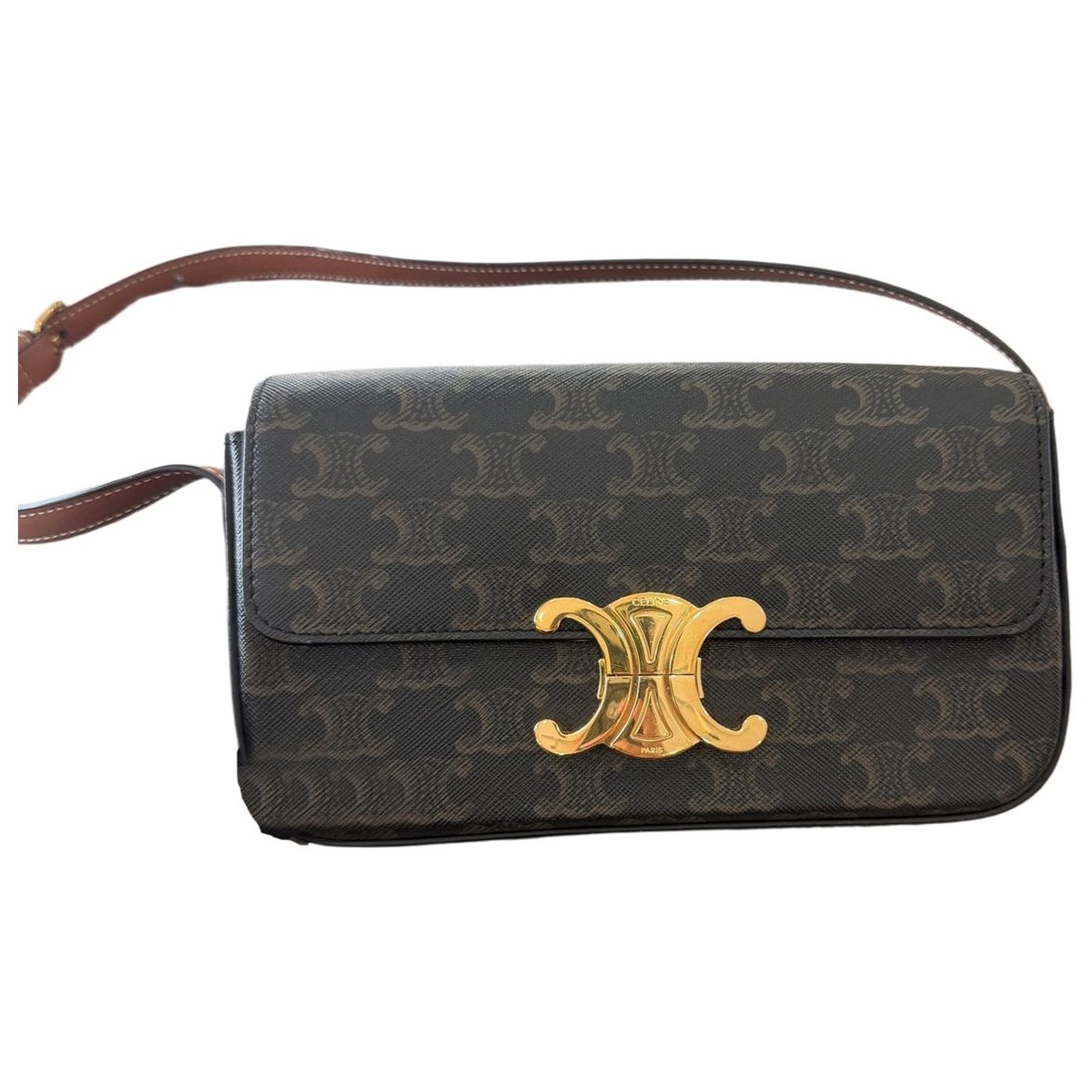 Triomphe Long leather handbag