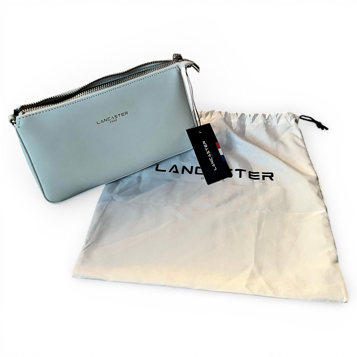 Leather clutch bag