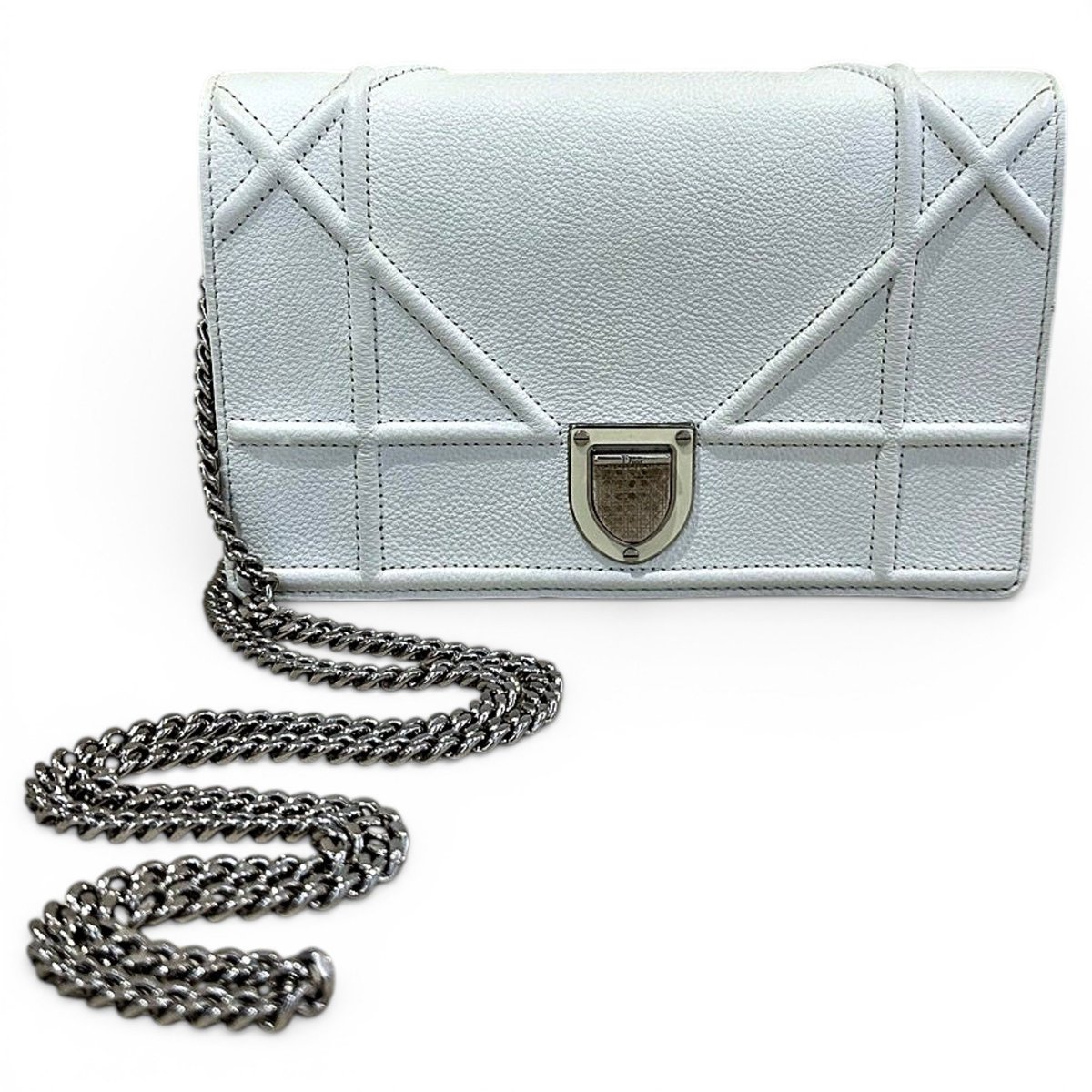 Diorama leather handbag