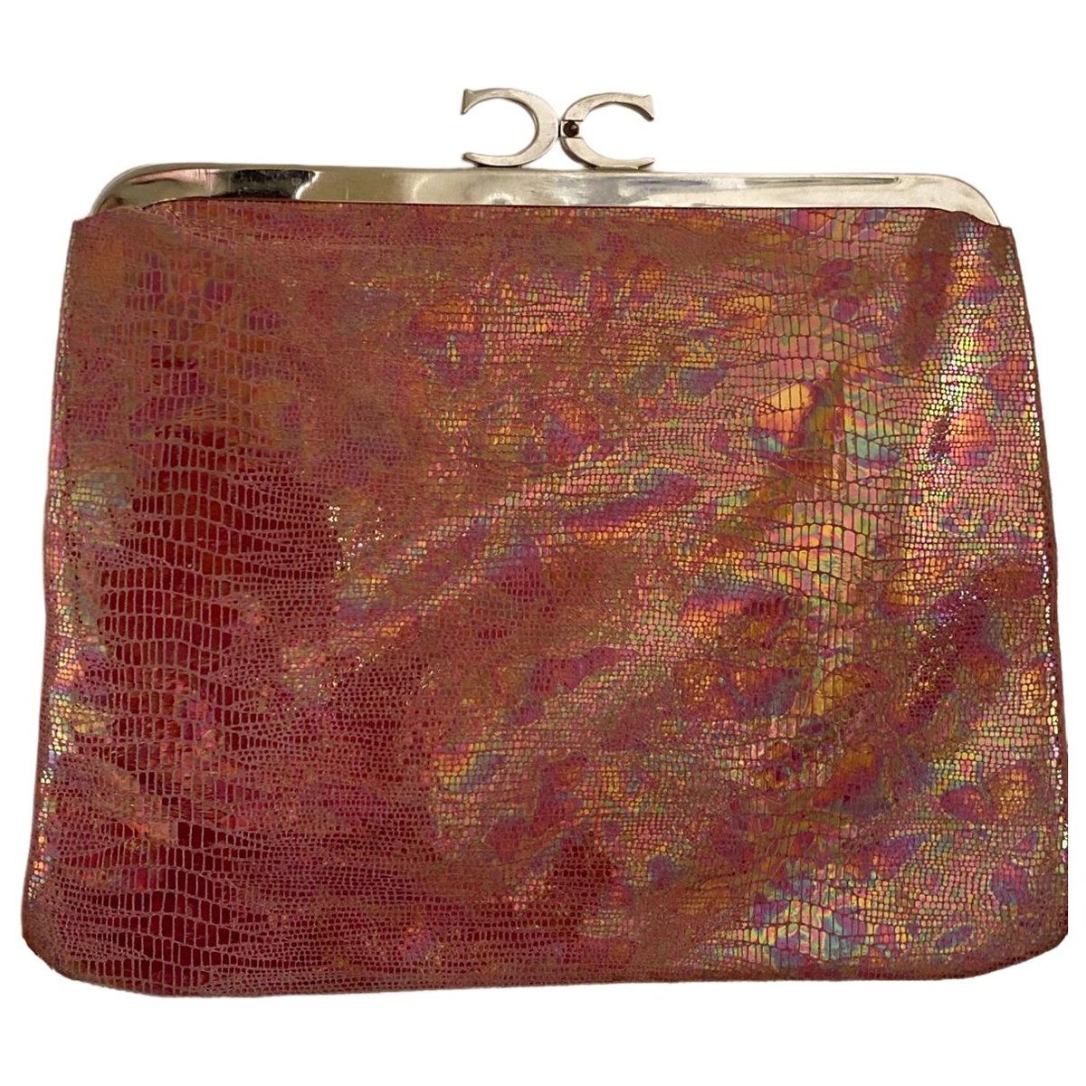 Leather clutch bag