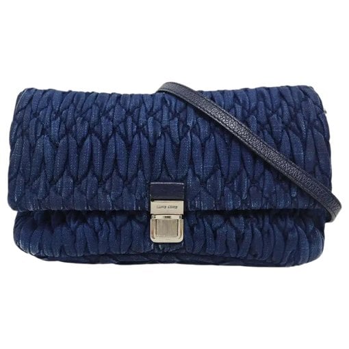 Miu Crystal cloth crossbody bag