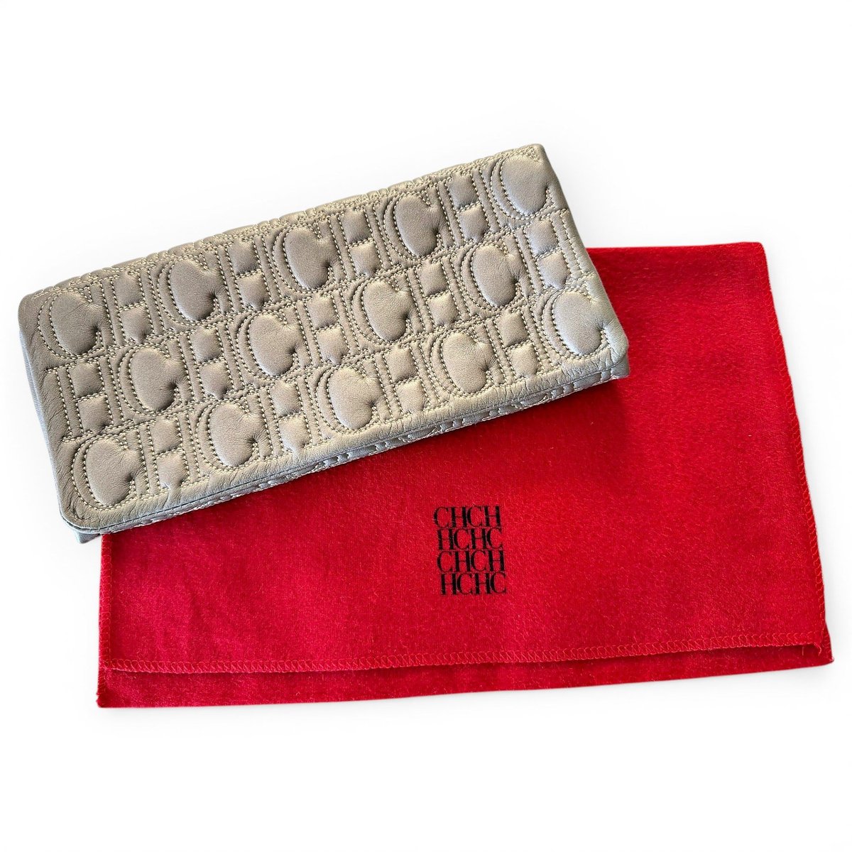 Leather clutch bag