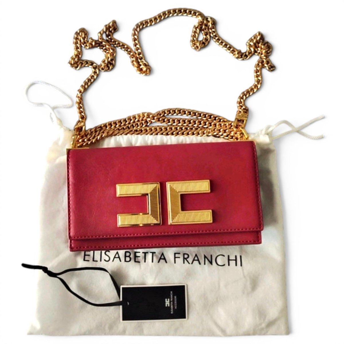 Leather clutch bag