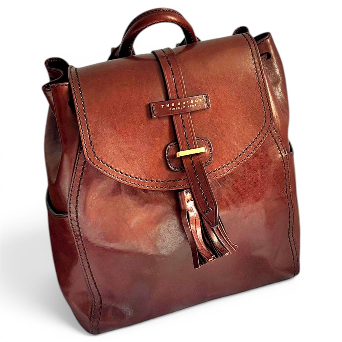 Leather backpack