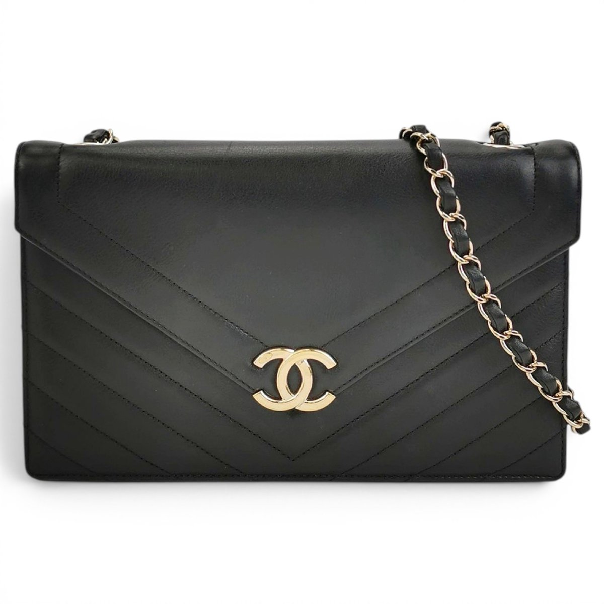 Trendy CC Flap leather handbag