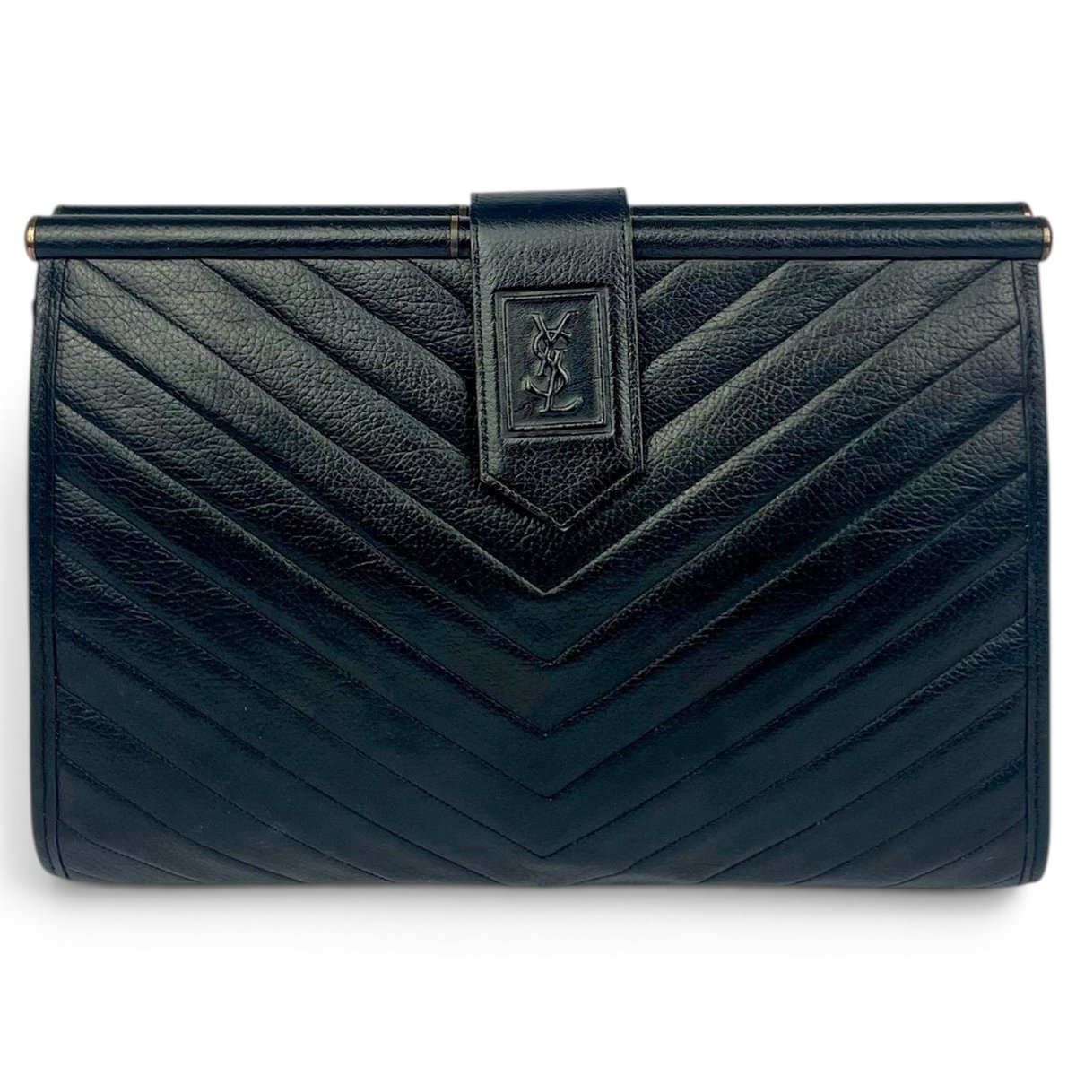 Leather clutch bag