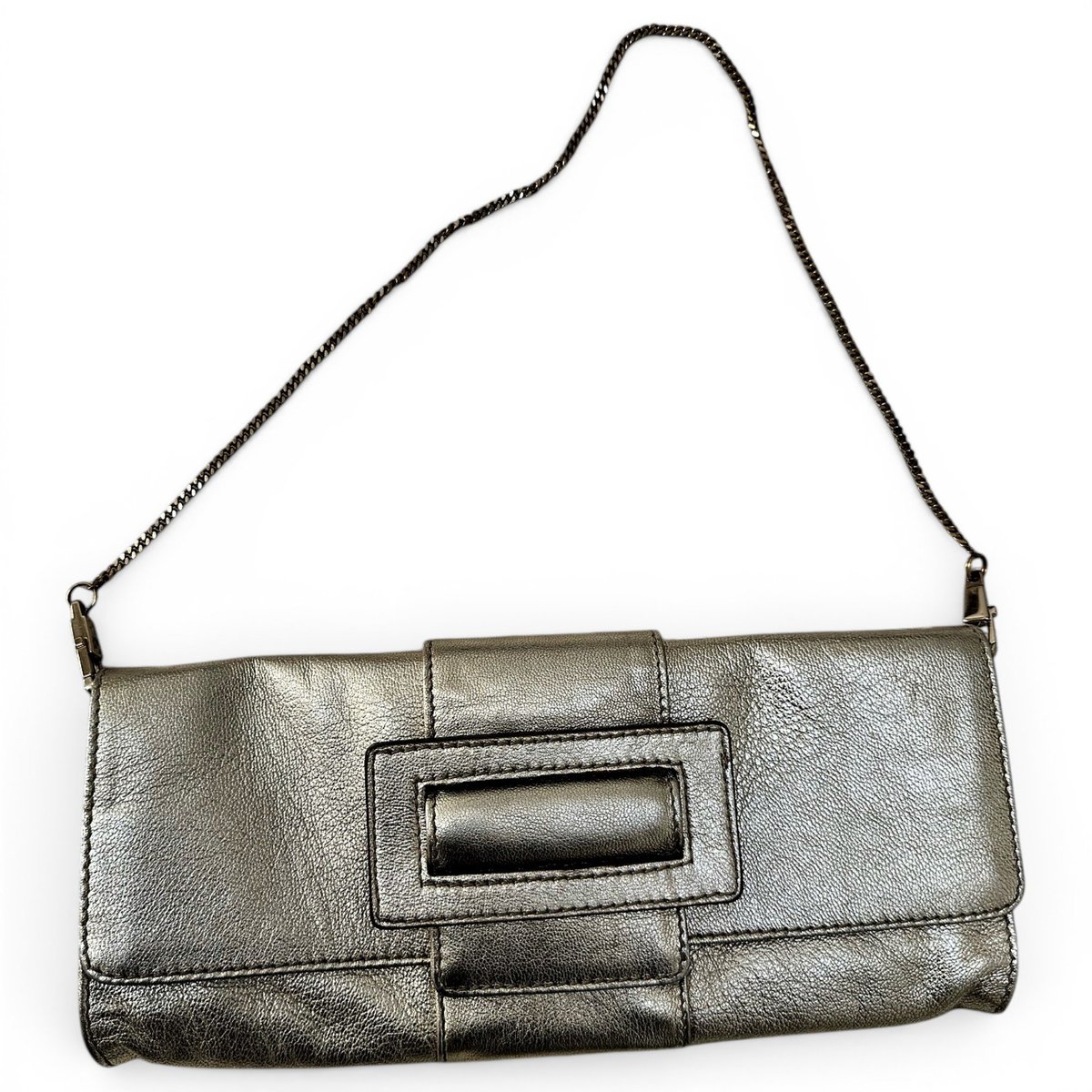 Leather clutch bag
