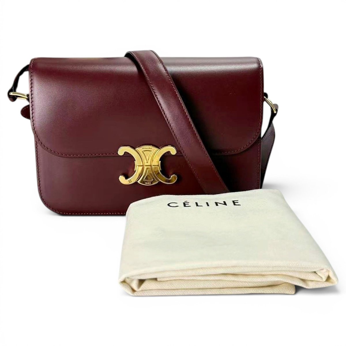 Triomphe leather handbag