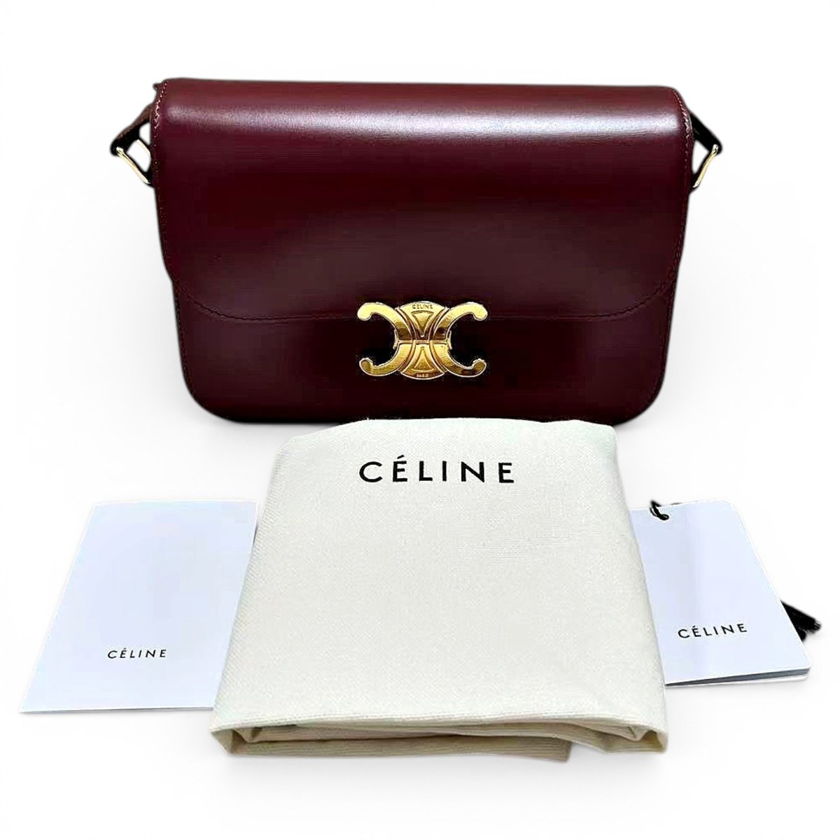 Triomphe leather handbag