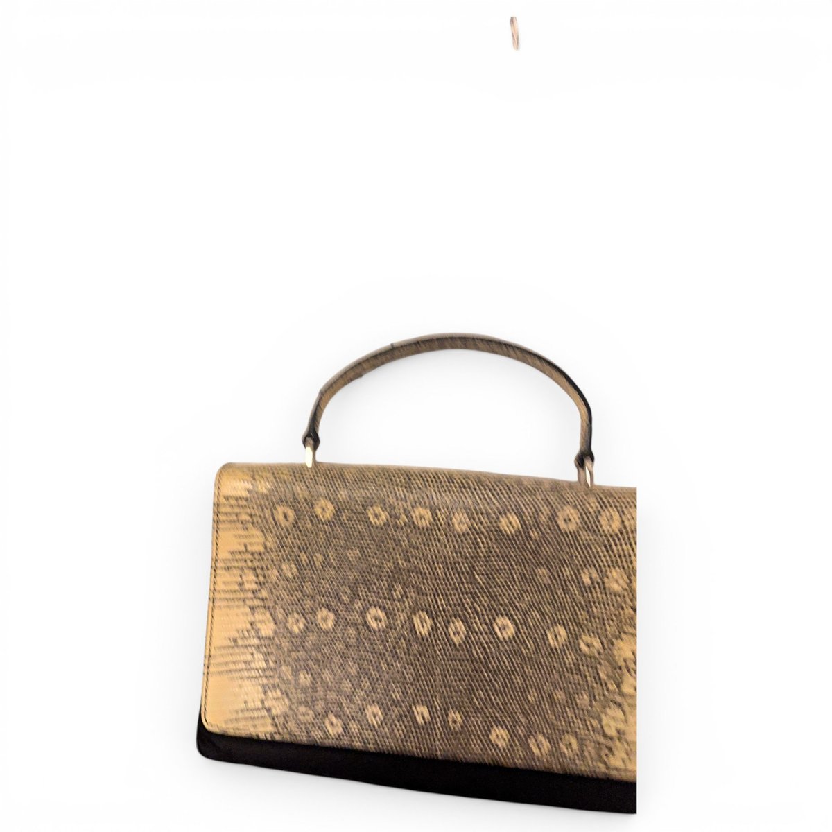Re-edition lizard clutch bag