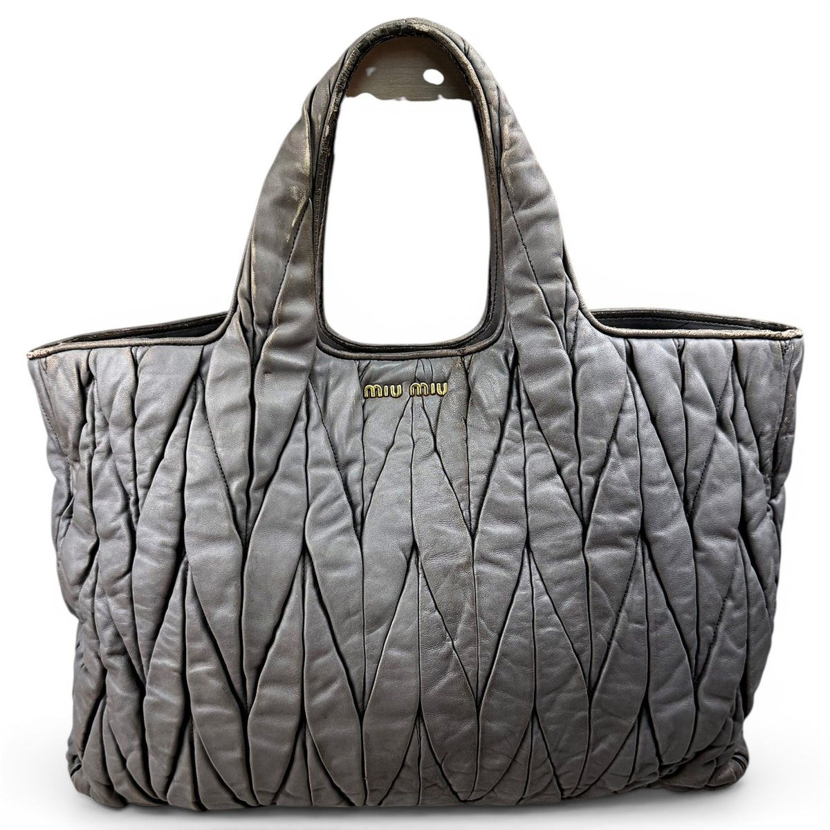 Matelassé leather tote