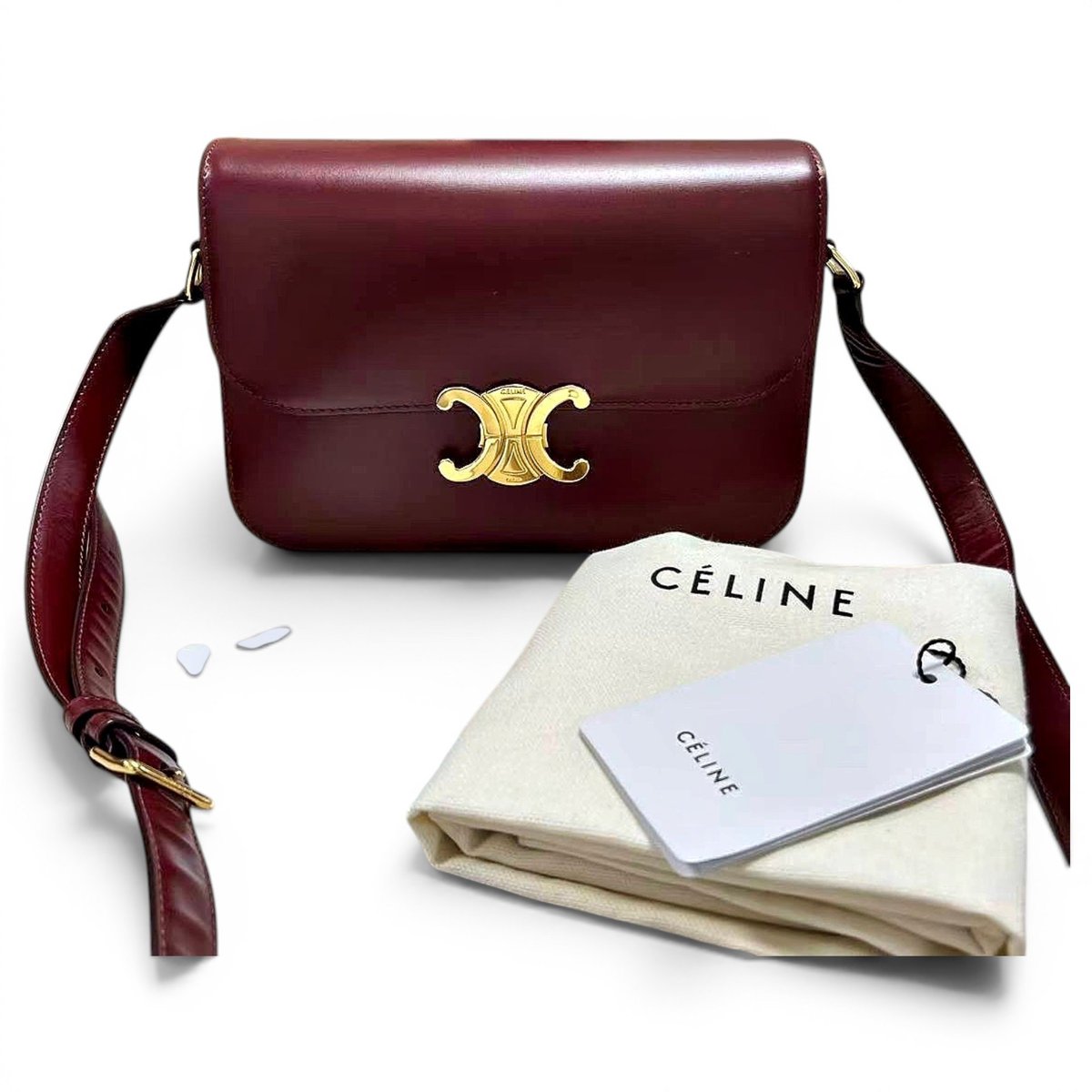 Triomphe leather handbag