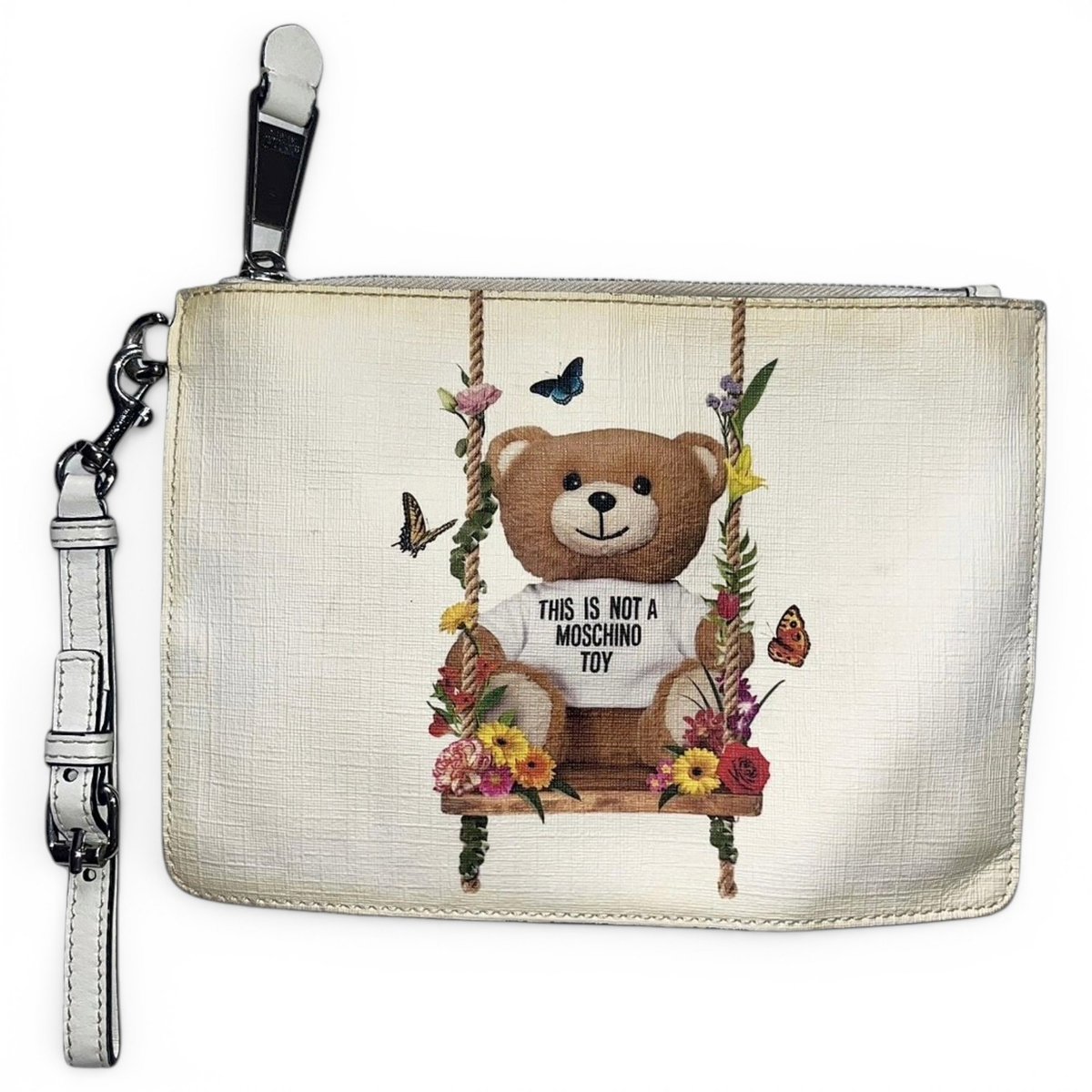 Leather clutch bag