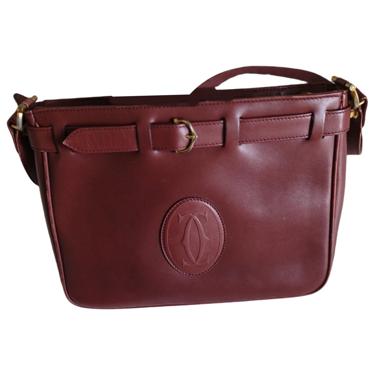 Cabochon leather handbag