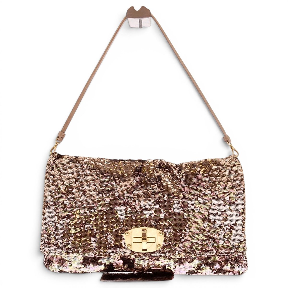 Miu Crystal leather handbag