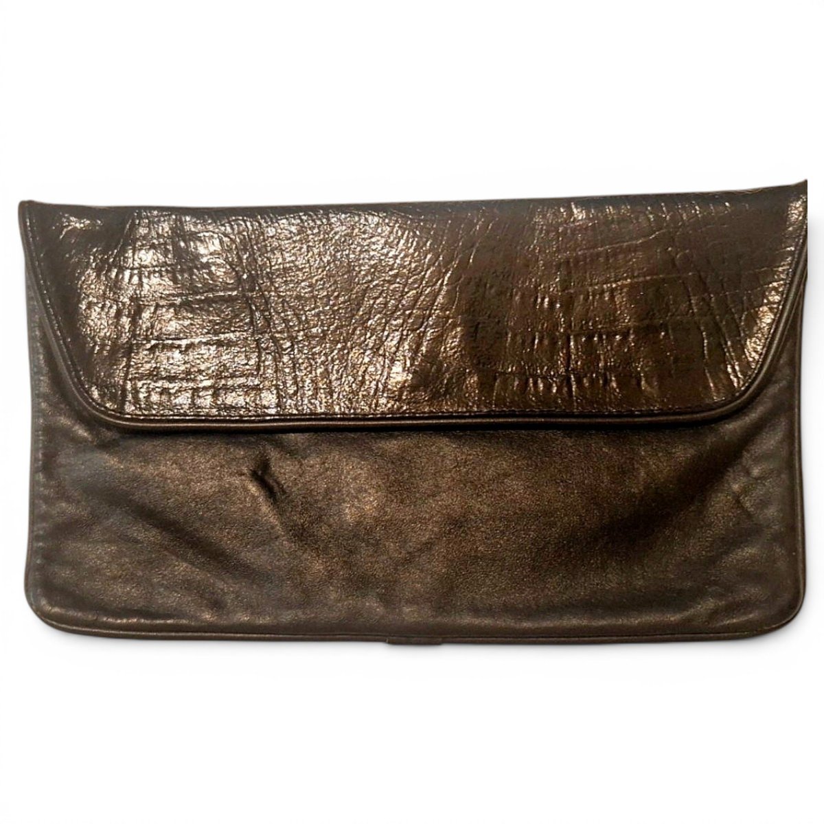 Leather clutch bag