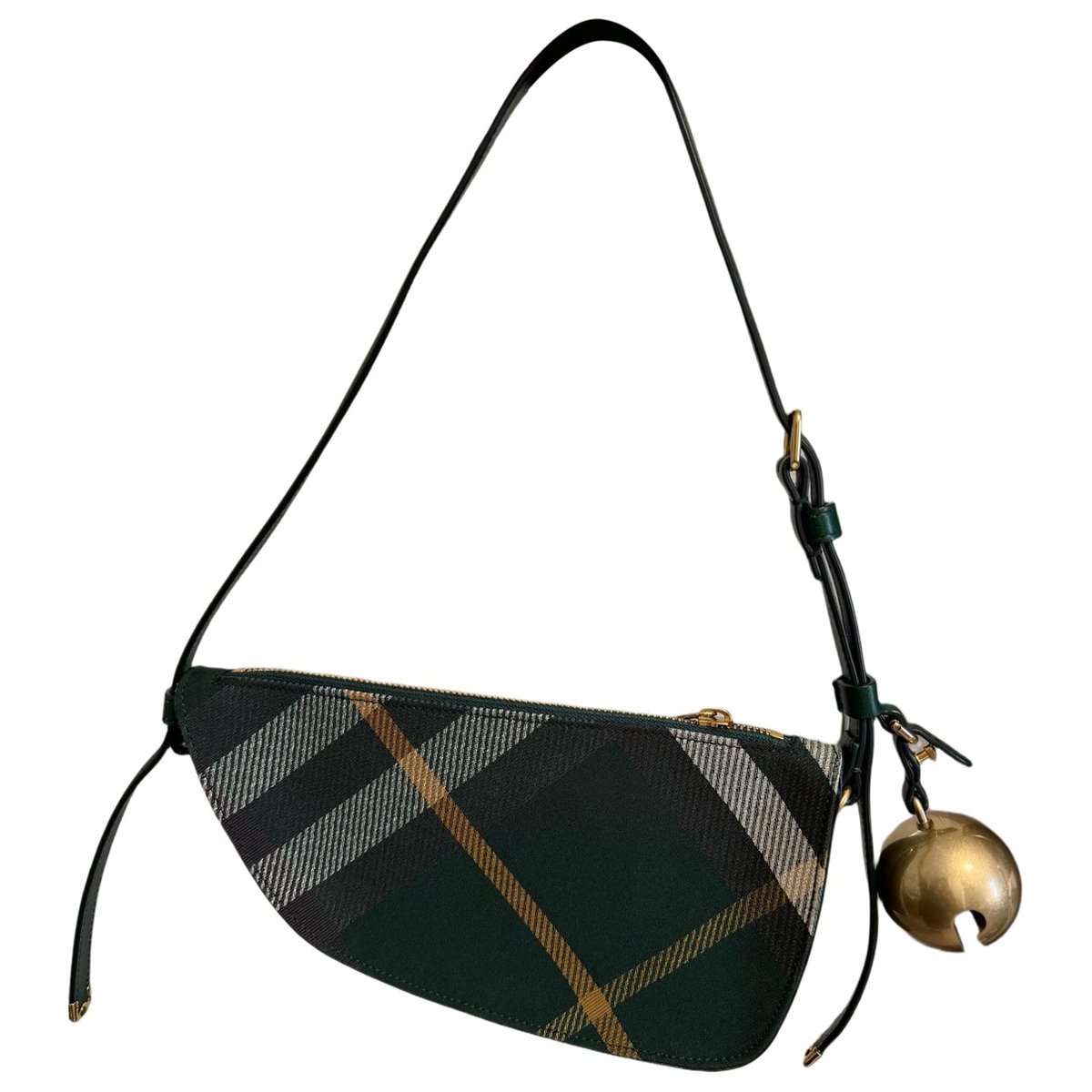 Shield leather handbag