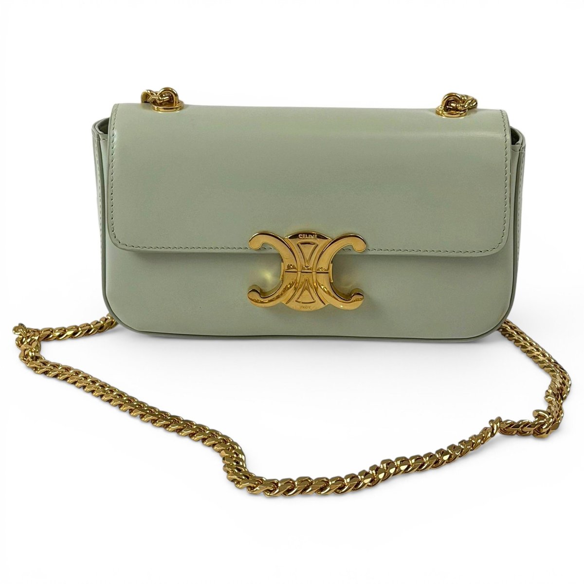 Triomphe chain leather crossbody bag