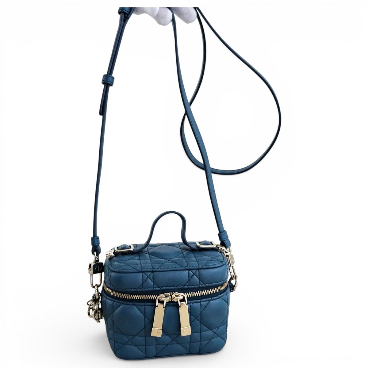 Vanity lady dior leather crossbody bag