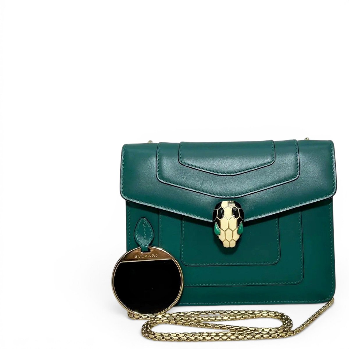Serpenti leather handbag
