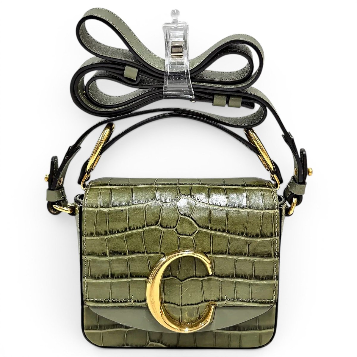 C leather crossbody bag