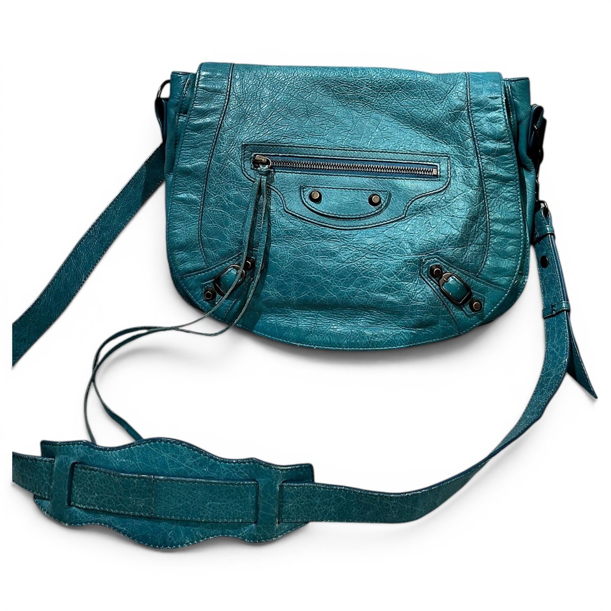 City leather handbag