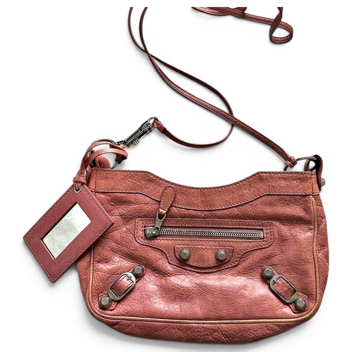 City leather handbag