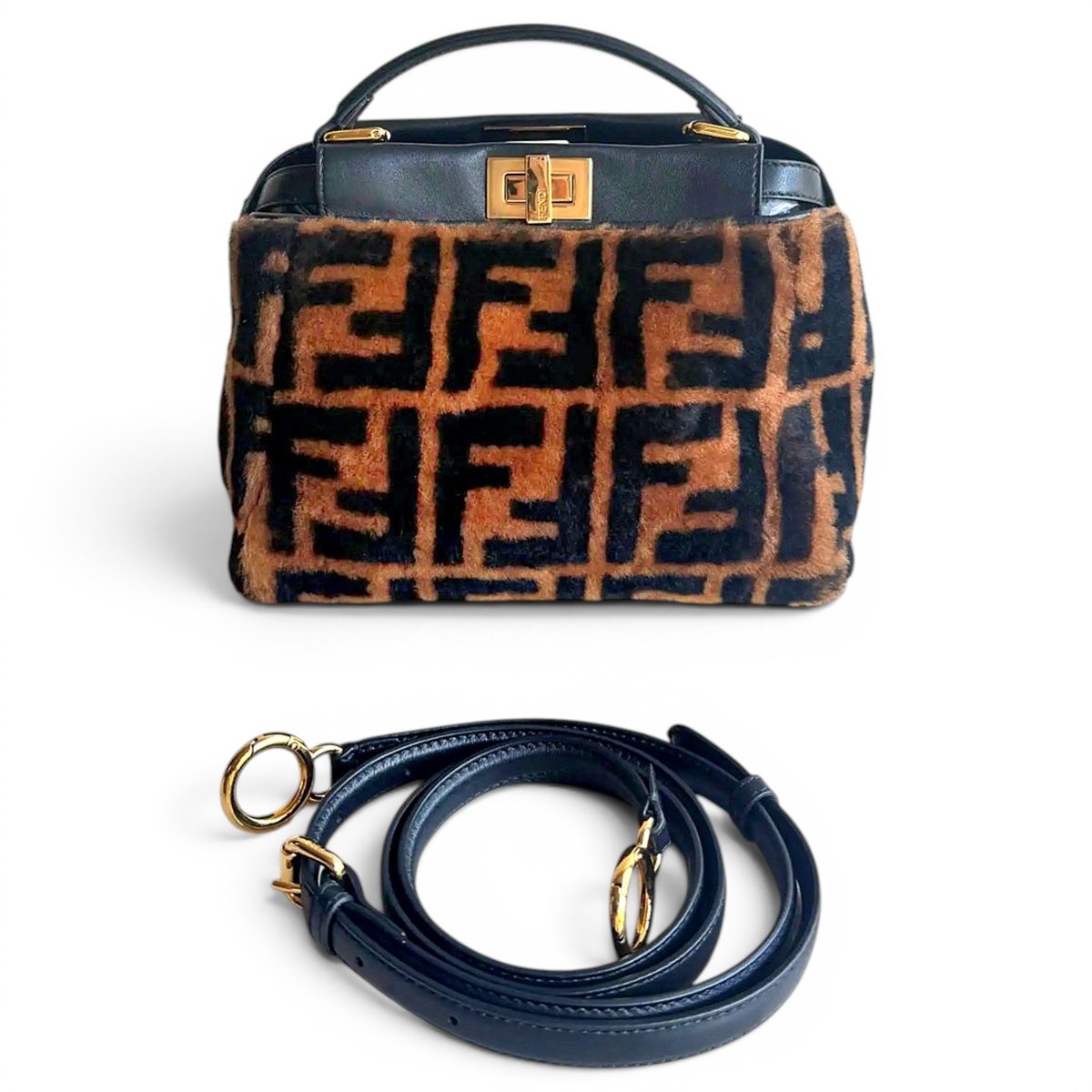 Peekaboo wool crossbody bag
