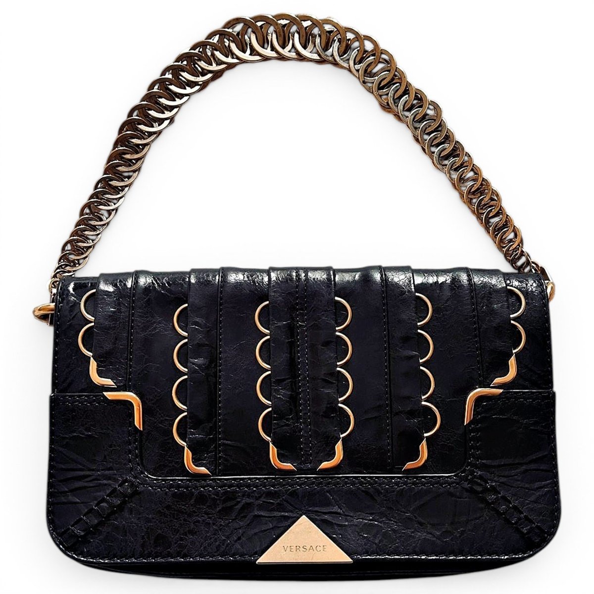 Leather clutch bag